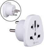 Denmark DK, Greenland Adapter Travel Type K Plug to UK, US USA American, AUS Australia, EU Europe European, Asia, China, Thailand, Ireland Adaptor Universal Worldwide Socket International 3 Pin Prong