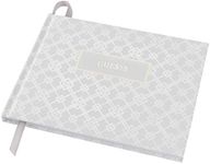 Global Printed Products Wedding Guest Book, 9"x7", White with Gold Foil