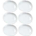 Sizikato 6pcs White Porcelain Tea Coaster, 3.3-Inch Tea Bag Coaster