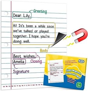 Aizweb Giant Magnetic Notebook Paper,Dry Erase Handwriting Lined Paper for Classroom Whiteboard Accessories, Chart Paper Teacher Must Have Homeschool Teaching Supplies,Teacher Essential,17" x 21.5"