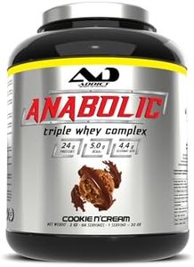 Addict sport nutrition - Anabolic whey - Protéine de lactosérum concentrée, isolée et hydrolysée - Protéine pure - BCAA - Glutamine - Croissance musculaire et récupération - 2 kg - Cookie N'cream