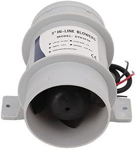 3 Inch Inline Blower, High Air Flow Quiet Operation 12v Inline Blower Fan Marine Bilge Air Blower Inline Blower Compact for Vents