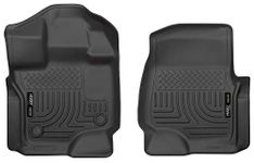 Husky Liners 18361 Black Weather beater Front Floor Liners Fits 2015-2019 Ford F-150 Super Crew Cab, 2015-2019 Ford F-150 Super Cab