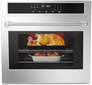 30 Inch Electric Single Wall Oven, Professional True Convection with AirFry and 360° Rotisserie, Spacious Self-Cleaning Cavity in Fingerprint-Resistant Stainless Steel, Silver