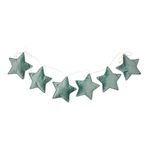 Peach Cuddle Velvet Fabric Star Bunting for Kids Room Decoration (Pack of 1, 6 Stars,Tiffany Blue) Nursery Decoration, Wall Decoration, Star Bunting, Fabric Bunting Garland