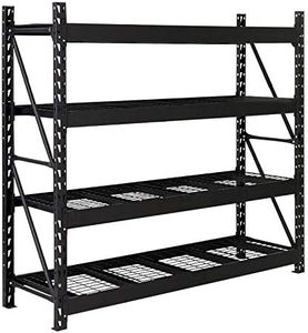 Giantz 2M x Garage Shelving, Warehouse Racking System Rack Storage Shelves Industrial Commercial Organize Capacity, 4 Steel Metal Adjustable 800KG Assembly Easy Black