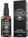 Viking Revolution Luxury After-Shave Balm for Men - Premium After-Shave Lotion - Soothes and Moisturizes Face After Shaving - Eliminates Razor Burn for A Silky Smooth Finish - Sandalwood Scent