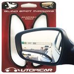 Utopicar Long Blind Spot Car Mirror - Aesthetic Convex Blindspot Mirrors, Engineered Design for Side Mirror (Blindspot), Up/Down Adjustable Car Blind Spot Mirror, Rear View Blind Spot Mirrors (2 Pack)