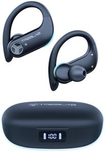 TREBLAB X3 Pro - Workout True Wireless Earbuds, Comfortable Earhooks, Bluetooth 5.3, Punchy Bass, Noise Isolation, 145H Playtime, IPX5 Waterproof, Sweatproof, 2 Mics for Calls, Sport Bluetooth Earbuds