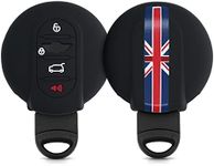 kwmobile Silicone Key Fob Cover Compatible with Mini 3 Button Car Key Smart Key