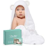 Organic Bamboo Baby Hooded Towel - Ultra Soft and Super Absorbent Baby Towels for Newborns, Infants and Toddlers - Suitable as Baby Gifts