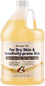 FLOWHYET Shower Oil for Dry Skin, Sensitive Skin Friendly, Unscented 64 Oz