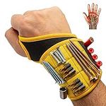 BINYATOOLS Magnetic Wristband with Super Strong Magnets Holds Screws, Nails, Drill Bit. Unique Wrist Support Design Cool Handy Gadget Gifts for Fathers, Boyfriends, Handyman, Electrician