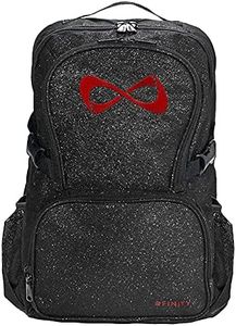 Nfinity Sparkle Backpack for Cheerleaders – Dazzling Glitter Finish, Extra Durable & Lightweight, Ideal for Travel, Fun Outings, and Adventures - Ample Storage with Adjustable Comfort Straps