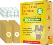 Wart Corn Remover Pads for Feet: 42 Pack 40% Salicylic Acid Extra Strength Bandages for Plantar Warts Corns Small Callus on Feet Hands Toes - Safe Effective Treatment for Adults Children