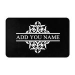 Custom Floor Mat Door Mat - Personalised Door Mat with Name - Customized Welcome Door Mat - Slip Soft Absorbent Entrance Doormat Rug - Custom Rug Pad for Foyer Front Porch Back Door Patio