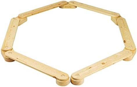 MEOWBABY Trave di Equilibrio con 6 Tavole per Bambini - Pietre Miliari Parcour in Legno | Percorso Sensoriale con Numeri, Naturale