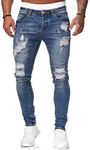 HUNGSON Men's Blue Slim Fit Jeans S