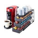 Flagship for Nespresso Pod Holder Drawer 3 Tier Coffee Capsule Holder for Nespresso Vertuo Pod (60 Pods Capacity)