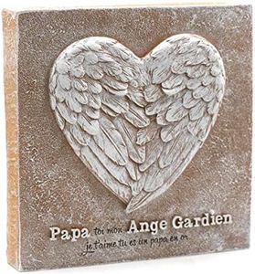 p2g Plaque de Décoration Message - Papa Toi Mon Ange Gardien