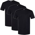 Gildan Men's Cotton Stretch T-Shirts, Multipack Underwear, Black Soot (Crew 3-Pack), XL (Pack of 3)