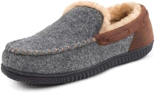 RockDove Pantofole Uomo Hearthfire in Memory Foam Moc, 43EU, Grigio