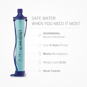 LifeStraw Personal Water Filter – Portable Blue Survival Filter