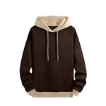 Imsa Moda Stylish Hoodies/Sweatshirt Polycotton Hoodies for Running, Gym Warm Travel Hoodies for Men Coffee