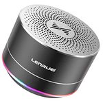 LENRUE Bluetooth Speaker Portable Wireless with Built-in-Mic,Handsfree Call,AUX Line,HD Sound and Bass for iPhone Ipad Android Smartphone and More (Gray)…