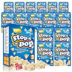 SOL 48pk Salted Flavour Microwave Popcorn Bags, Bulk Salted Popcorn Popping Pop Corn Kernels for The Family, Flavoured Popcorn Kernels Popcorn Microwave (16 Boxes with 3 Bags Per Box)