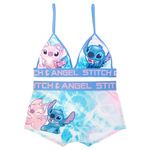 Disney Women's Juniors Ladies Sports Bra & Boy Short Underwear Sets in Sizes XS-XL, 2-Pack Stitch & Angel, 2-Pack Stitch & Angel, X-Small