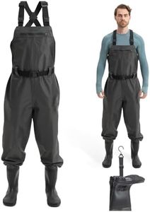 hydroleap Fishing Waders for Men, 2-Ply Nylon/PVC Waterproof Fishing Hunting Waders for Men Wome, Waders with Slip-Resistant PVC Boots and Boot Hanger