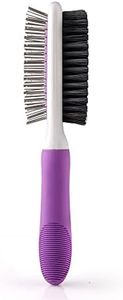 Pet Grooming Brush - Fur Detangling Pins & Coat Smoothing Slicker Bristles, Two-Sided Design for Dogs, Cats & Other Animals