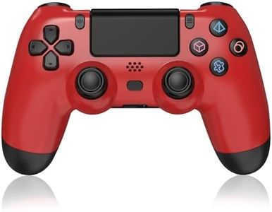PS4 Controller, Compatible with PS4/PS4 Slim/PS4 Pro with 3.5mm Headphone Jack & 800mAh Built-in Battery Wireless Controller for PS4/PS4 Slim/PC, Dual Vibration&Turbo, Red