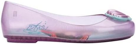 mini melissa Sweet Love + Disney Princess Ballet Flats for Kids, Little Mermaid, 11