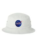 One Size White Adult NASA Insignia Logo Embroidered Bucket Cap Dad Hat