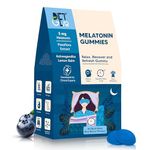 Diet Gear Melatonin 5 mg Sleep Gummies for Deep sleep, Muscle Recovery, Nerve Relaxation, Relieves Stress | Non-Addictive Sleep-Aid Gummy | L-Theanine, Tart Cherry, Tagara Root, & Chamomile | 60 Gummy