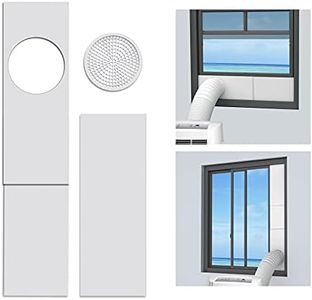 LBG Products Portable Air Conditioner Window Seal Plates Kit, Vertical AC Window Unit, Adjustable Seal AC Window Vent Kit for Exhaust Hose, Universal for Ducting with 5 inches Diameter