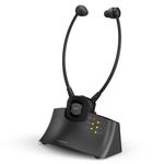 Avantree HT381 - Wireless TV Earbuds Headphones for Seniors and Hard of Hearing, Voice Clarification, L/R Balance Volume Control, Ambient Mode, Connect Both Digital & Analog Televisions