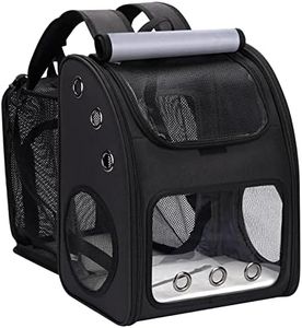 COVONO Expandable Pet Carrier Backpack for Cats, Dogs and Small Animals, Portable Pet Travel Carrier, Super Ventilated Design, Airline Approved, Ideal for Traveling/Hiking/Camping, Black