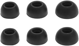 6 Pairs Silicone Earplugs Compatible with Anker Soundcore Life P2 Headphones Soft Ear Plugs Ear Pads Ear Cap L/M/S 2 Pairs of Each Size, Black