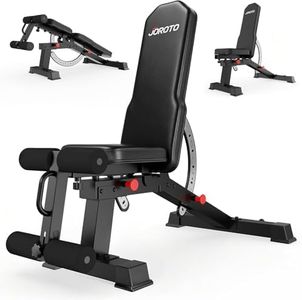 JOROTO Adjustable Weight Bench 1700LBS, Workout Bench for Home Gym with Removable Leg Support, Heavy Duty Strength Training Bench Press Bnech for Full Body Workout Flat Incline Decline Sit Up Bench
