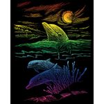 Royal Brush Rainbow Foil Engraving Art Kit, 8" X 10", Dolphin Reef