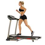 Sunny Health & Fitness Portable Treadmill with Auto Incline, Device Holder, Pulse Grips, 220 LB Max Weight and Shock Absorbers - SF-T7705