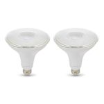 Amazon Basics 120W Equivalent, Dusk to Dawn Sensor, Non-Dimmable, 10,000 Hour Lifetime, PAR38 LED Light Bulb | Daylight, 2-Pack