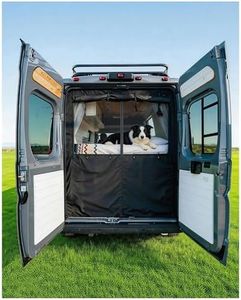 MELIPRON Van Bug Screen & Privacy Panel Fit for RAM Promaster 2015-2025 High Roof Rear Door, Blackout Mosquito Net with Self-Closing Magnets, Fly Screen for Van Life Camping