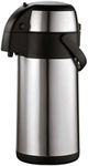 axentia 3l Thermos Flask - Stainless Steel Thermal Mug - Pump Action Thermos Flask - Pump Thermos for Travel with Carrying Strap - Kitchen & Household