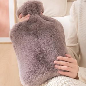 Hot Water Bottle 2L with Soft Cover Hot Water Bag 2 Liter for Menstrual Cramps,Hand Feet Warmer and Shoulder Pain Relief, 2L PVC Hot Water Bottle