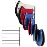 TOMESHA Saddle Pad Rack-Horse Blanket Holder,Extra-Long Rack Arms for Various Accessories,Heavy Duty 180 Degree Swing-Out Wall Mount,Six (6) Well-Spaced,Storage Rack Stand Wall Mount