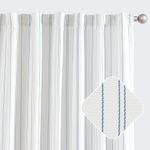 JINCHAN Blue and White Striped Curtains 96 Inches Long for Living Room Bedroom Blue on White Curtains Pinstripe Curtains Privacy Light Filtering Rod Pocket Modern Window Curtains Set 2 Panels